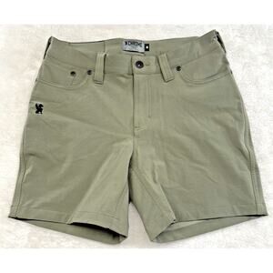 Chrome Industries Womens Anza Urban Commuter Olive Green Shorts SZ 6 Cycling